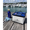 Sacoche isotherme | Lunch box - Bleu & Blanc - personnalisée : marquage
