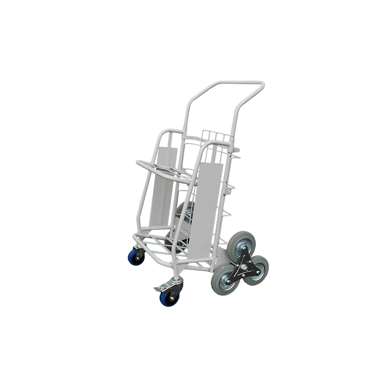 Folding hand truck with double shelf