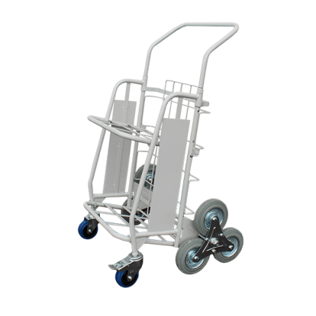 Folding hand truck with double shelf
