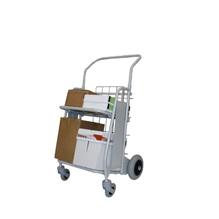 Folding hand truck with double shelf