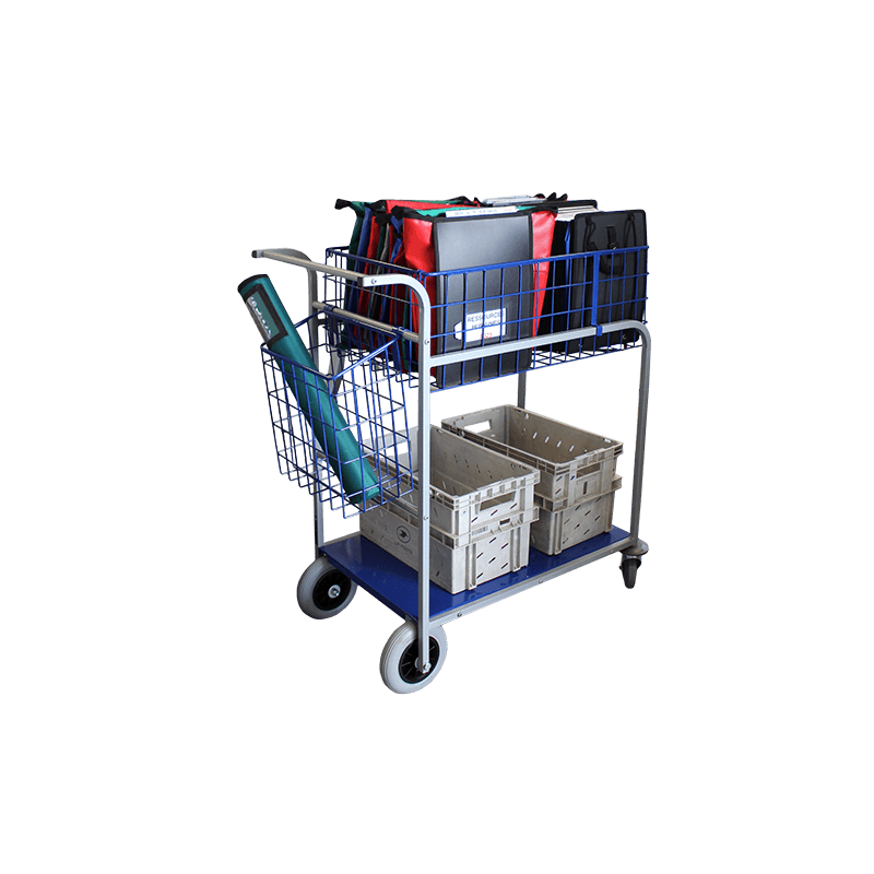 High-capacity mail distribution/collection trolley