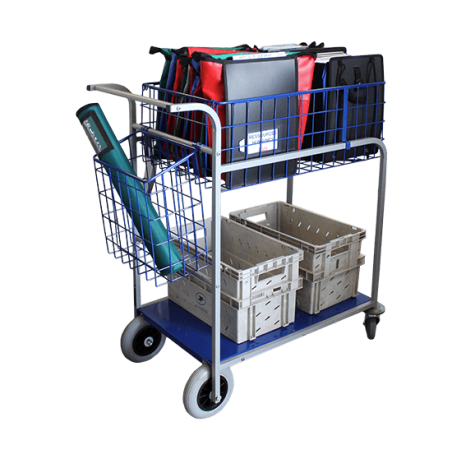 High-capacity mail distribution/collection trolley