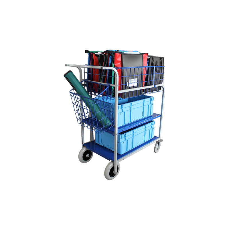 High-capacity mail distribution/collection trolley