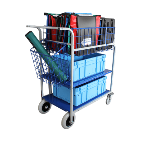 High-capacity mail distribution/collection trolley