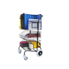 Distribution trolley with 3 baskets