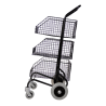 Distribution trolley with 3 baskets