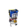 Distribution trolley with 3 baskets