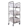 Chariot 6 ou 9 Bacs Postaux 4 Roulettes pivotantes | Distribution et collecte