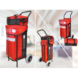 Folding hand truck for 1 A4 stack