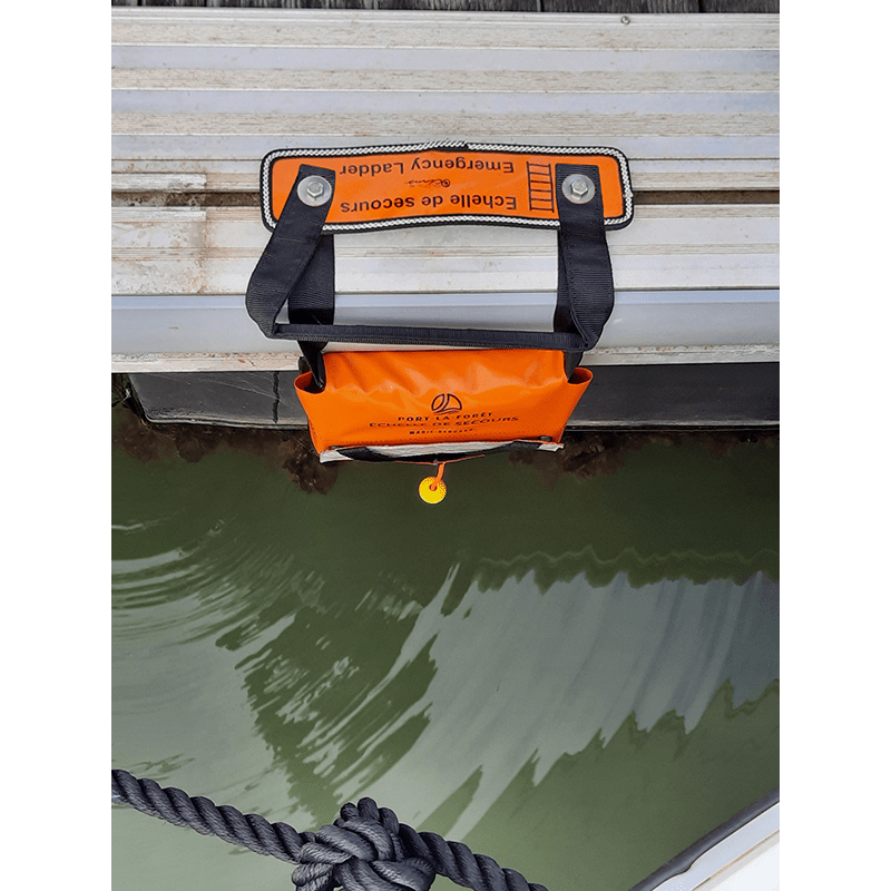 Pontoon emergency ladder