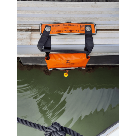 Pontoon emergency ladder