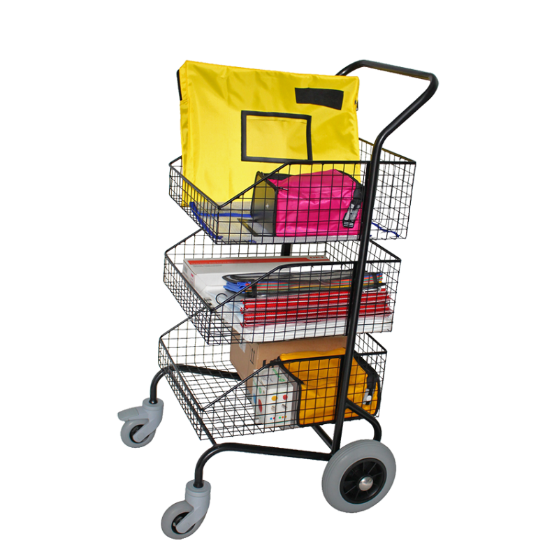 Chariot distribution avec 3 corbeilles