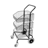 Chariot de distribution et collecte 3 corbeilles fixes