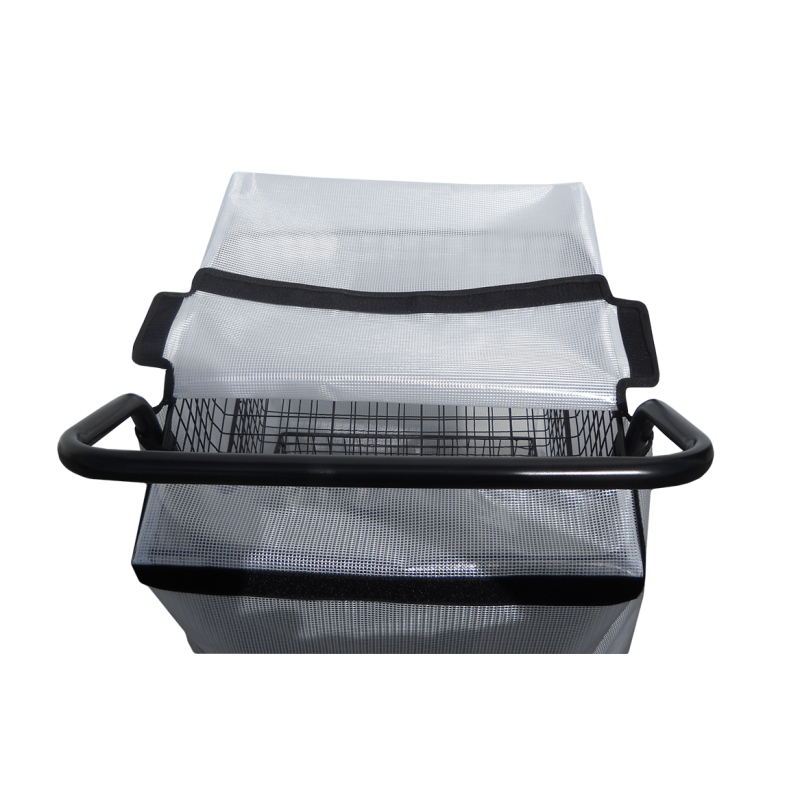 Chariot de distribution et collecte 3 corbeilles fixes