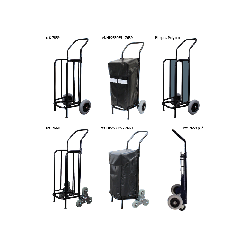 Chariot diable pliant 1 pile A4