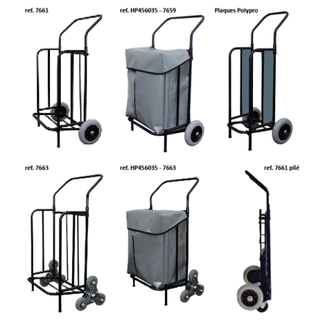 Chariot diable pliant 2 piles A4