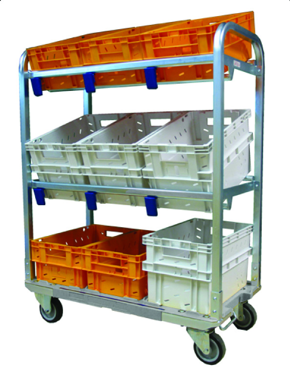 Chariot Présentoir Mobile à 2 Niveaux