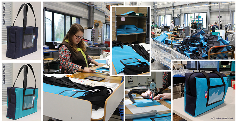 POCHETTE BICOLORE - PO352510 pour un raz de marée Bleu au sein de l'atelier d'Outils Océans